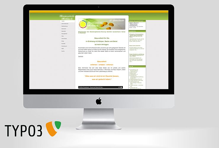 Günther Gunselmann, Dozent der Schule der Geistheilung setzt auf TYPO3
