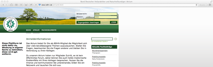 BDHN startet Portal für Heilpraktiker