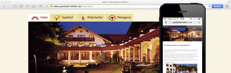 Posthotel Hofherr relauncht mit TYPO3 und ist ab sofort responsive